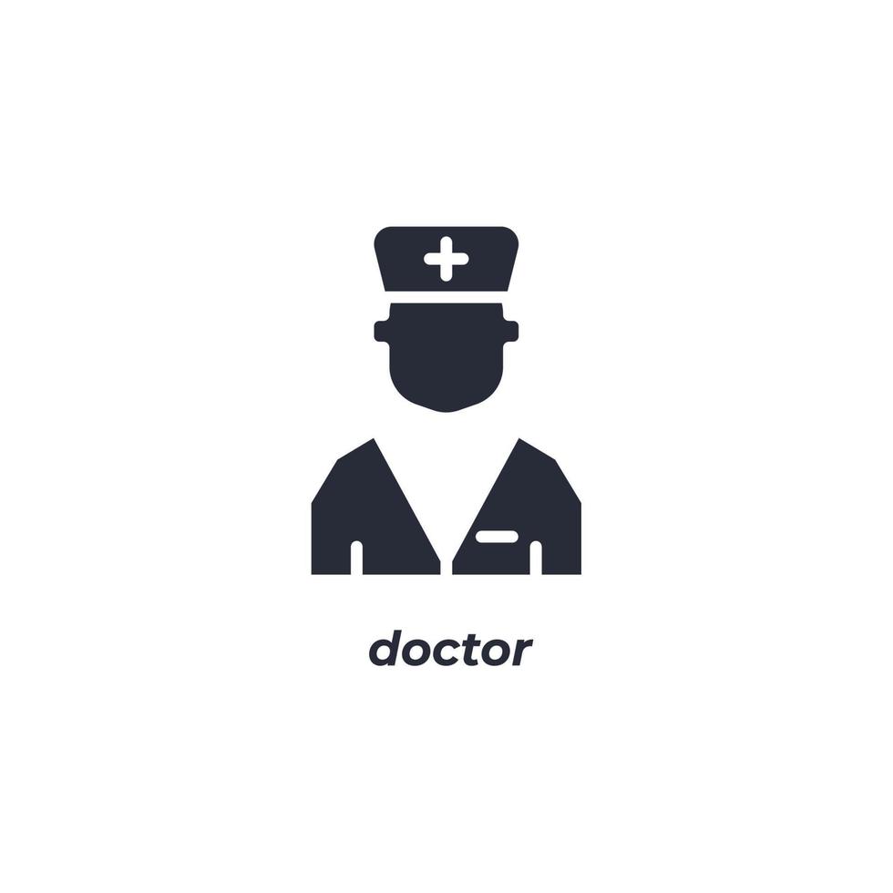 vector teken dokter symbool is geïsoleerd Aan een wit achtergrond. icoon kleur bewerkbaar.