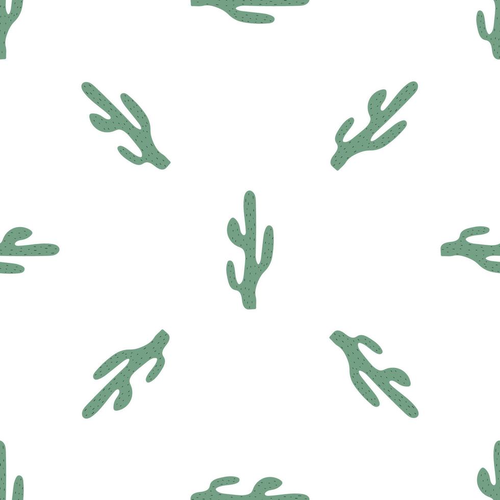 schattig hand getrokken cactussen naadloos patroon. Mexicaans symbool. wilde westen thema. handgetekende gekleurde trendy vectorprint. vector