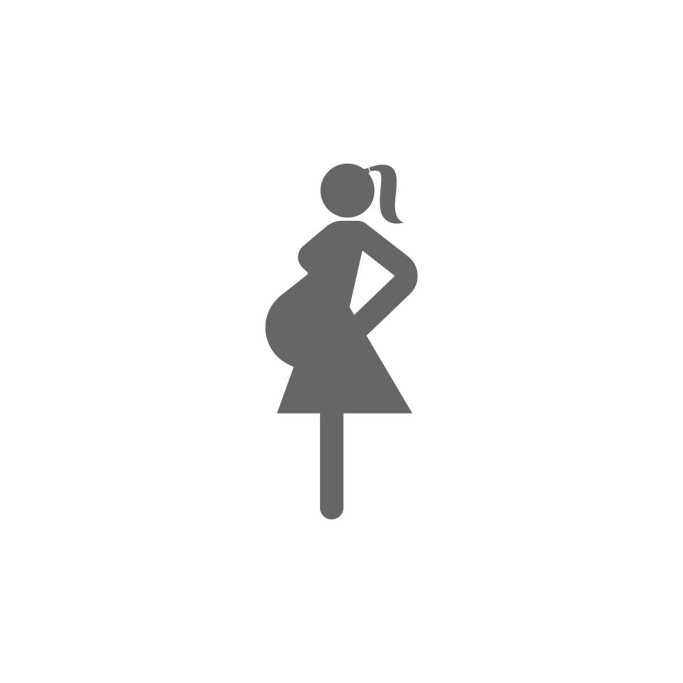 zwangerschap logo icoon ontwerp illustratie vector