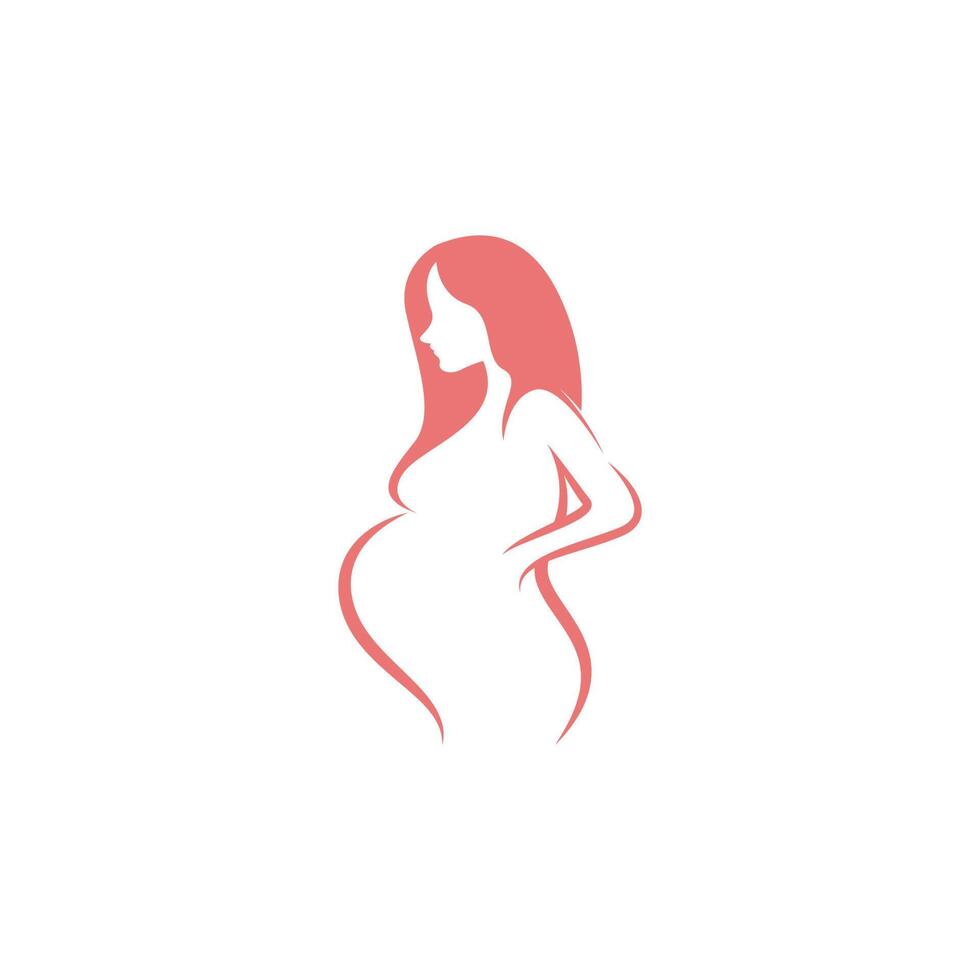 zwangerschap logo icoon ontwerp illustratie vector