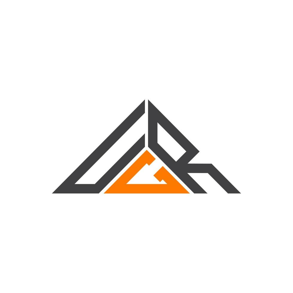 ugr brief logo creatief ontwerp met vector grafisch, ugr gemakkelijk en modern logo in driehoek vorm geven aan.