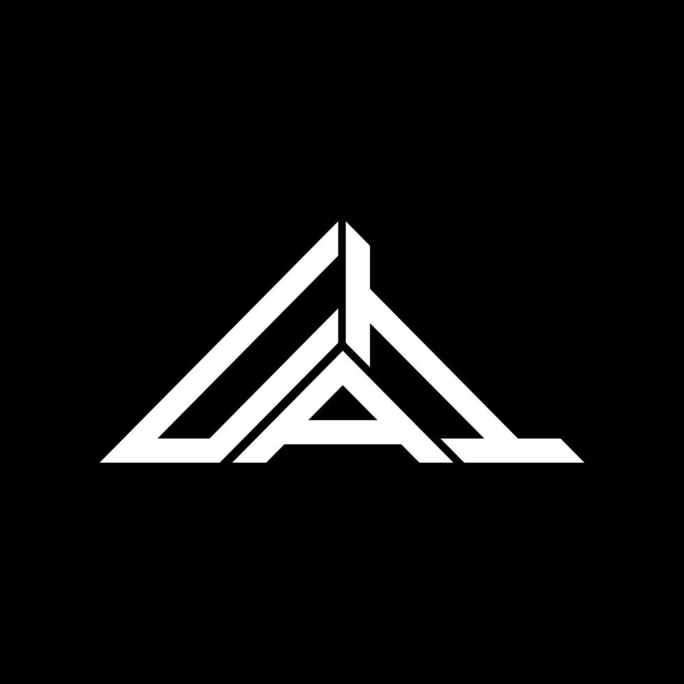 uai brief logo creatief ontwerp met vector grafisch, uai gemakkelijk en modern logo in driehoek vorm geven aan.