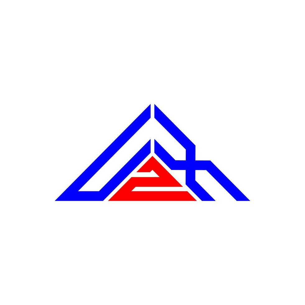 uzx brief logo creatief ontwerp met vector grafisch, uzx gemakkelijk en modern logo in driehoek vorm geven aan.