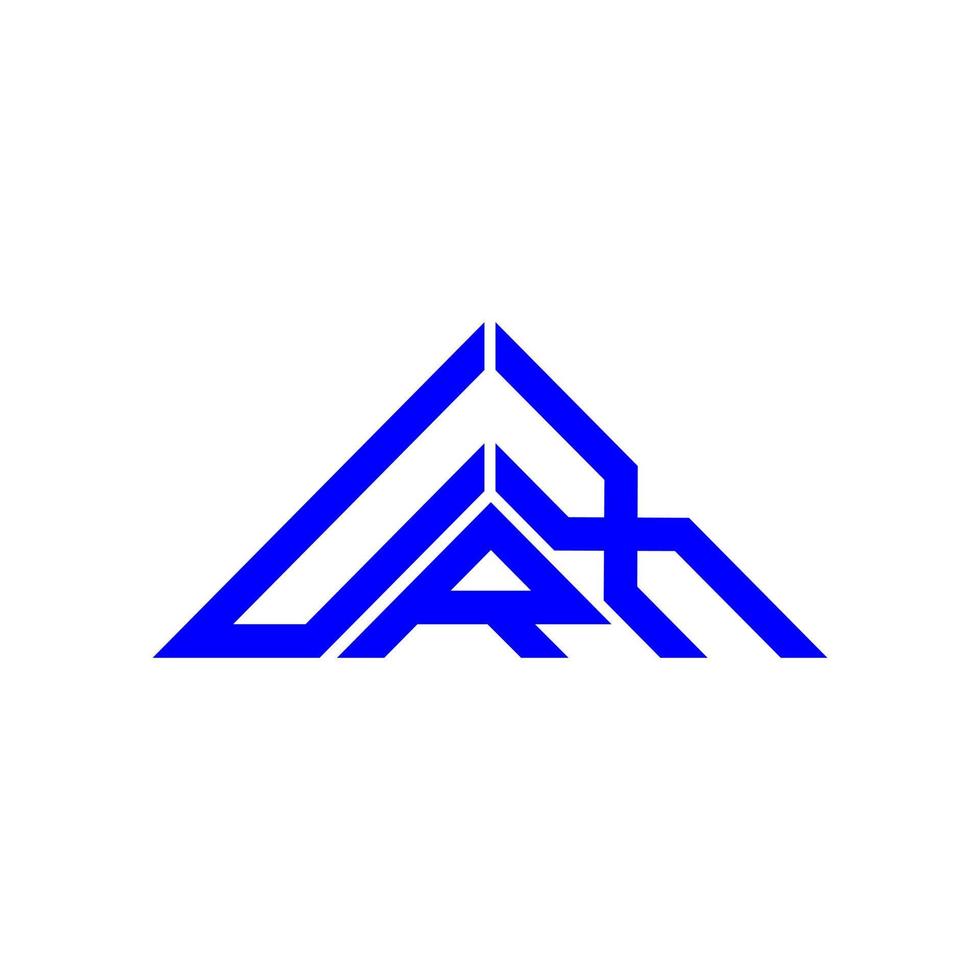 urx brief logo creatief ontwerp met vector grafisch, urx gemakkelijk en modern logo in driehoek vorm geven aan.