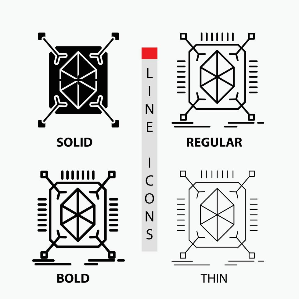 voorwerp. prototypen. snel. structuur. 3d icoon in dun. normaal. stoutmoedig lijn en glyph stijl. vector illustratie