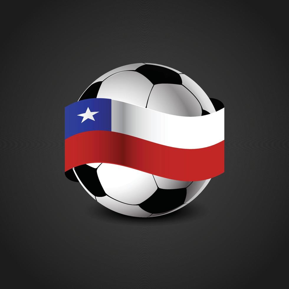 Chili vlag in de omgeving van de Amerikaans voetbal vector