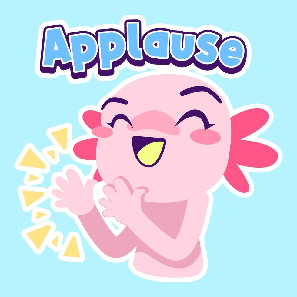 schattige axolotl sticker vector set