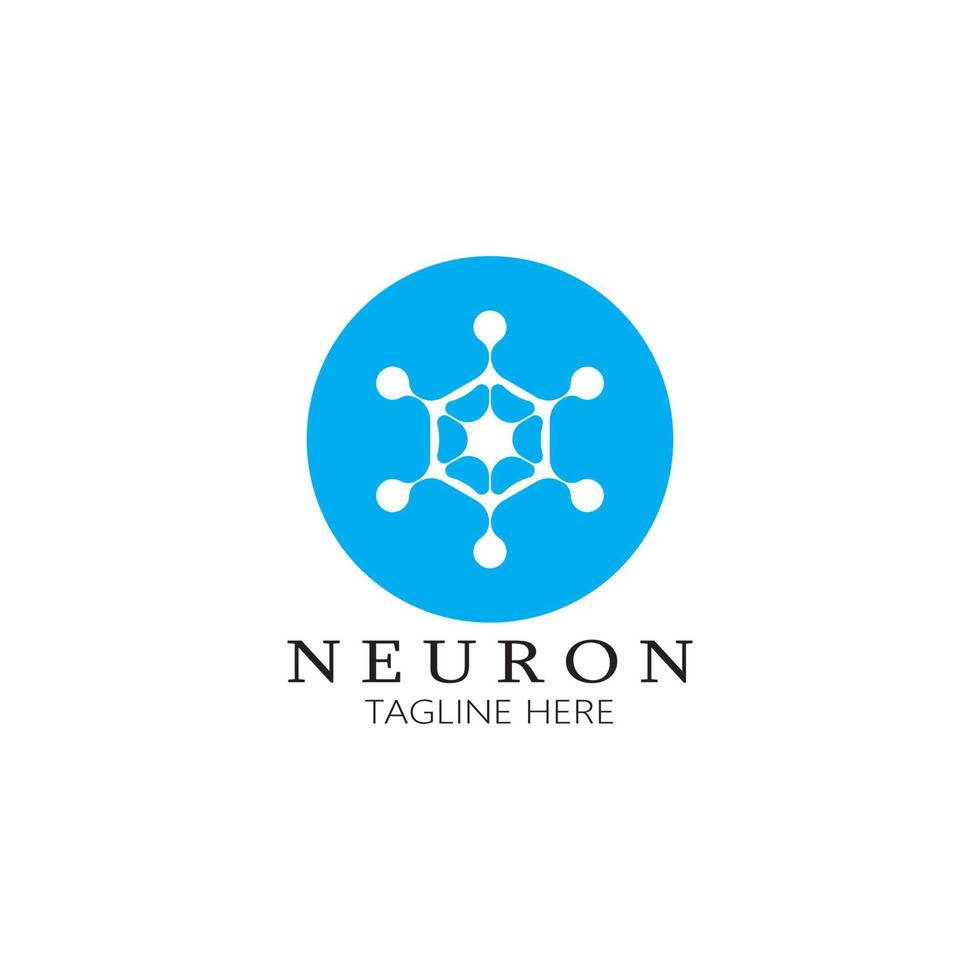 neuron logo of zenuwcel logo ontwerp, molecuul logo illustratie sjabloon icoon met vector concept