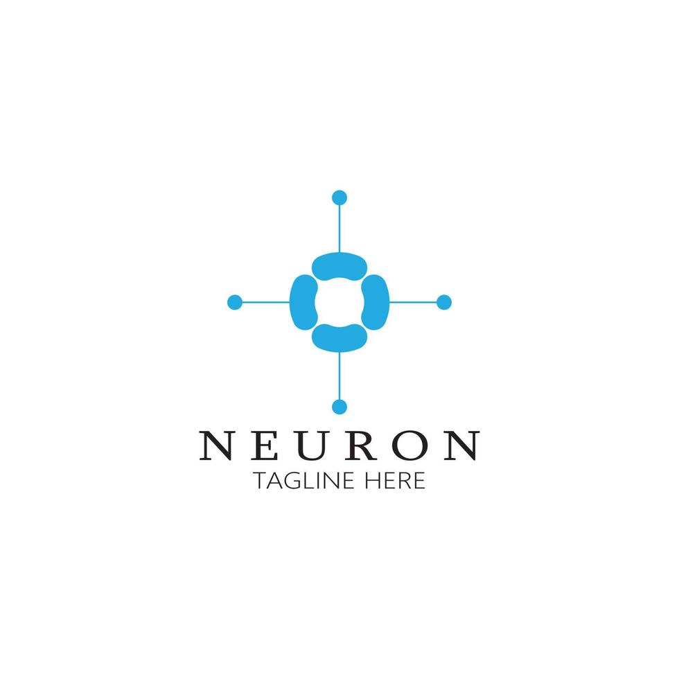 neuron logo of zenuwcel logo ontwerp, molecuul logo illustratie sjabloon icoon met vector concept