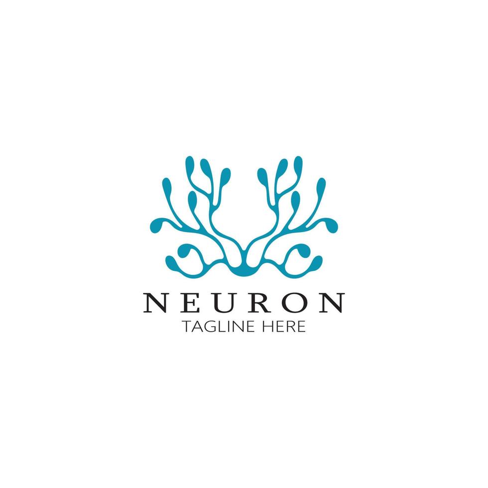 neuron logo of zenuwcel logo ontwerp, molecuul logo illustratie sjabloon icoon met vector concept