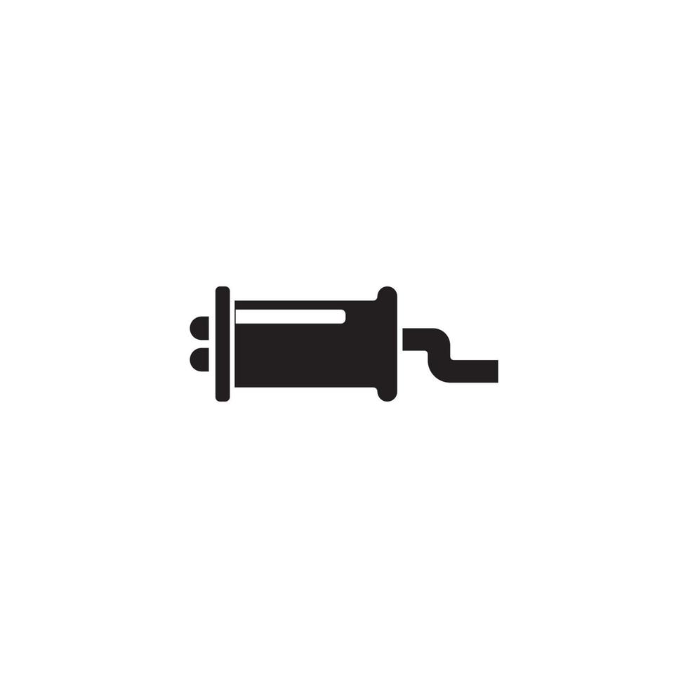 uitlaat geluiddemper icoon logo, vector ontwerp