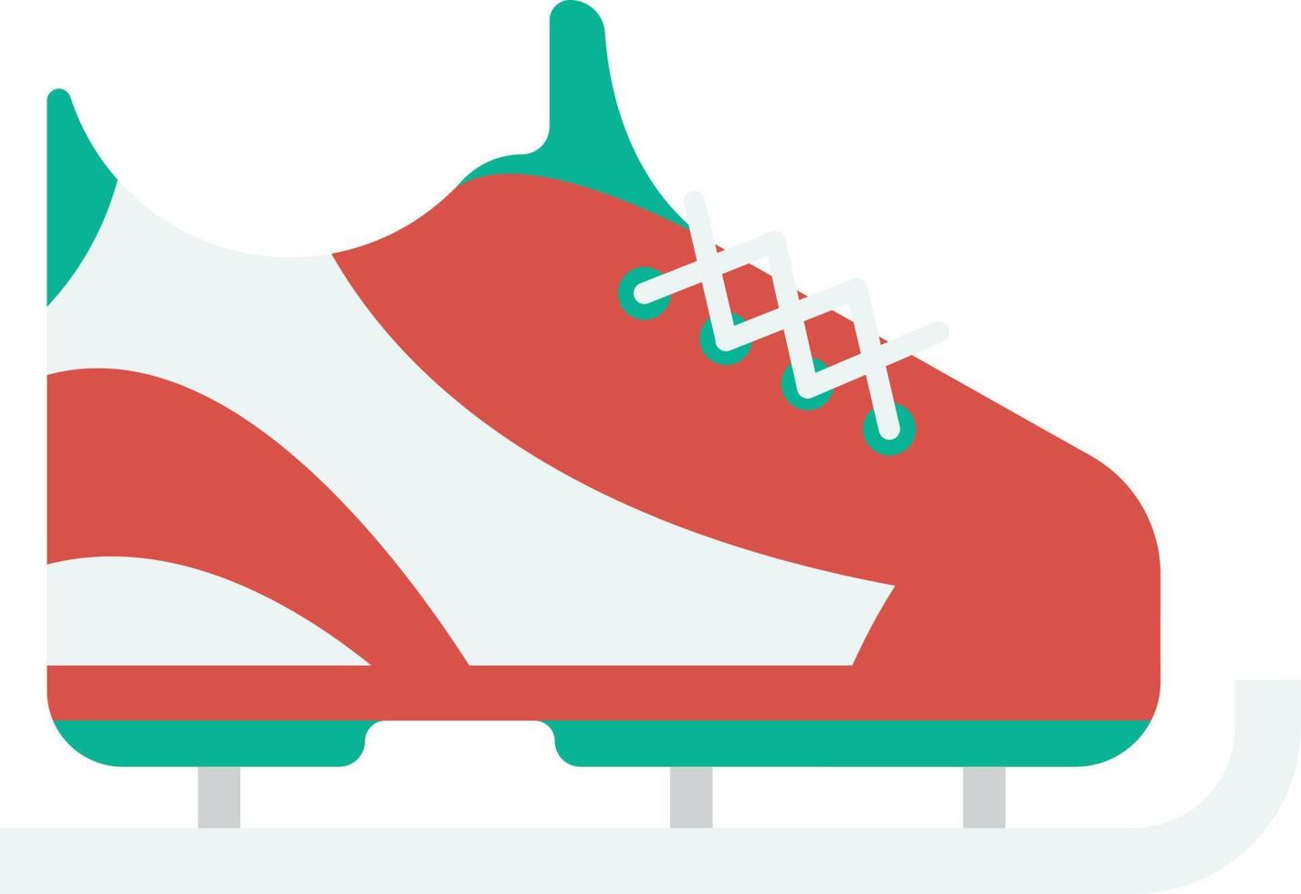 rood skates illustratie in minimaal stijl vector