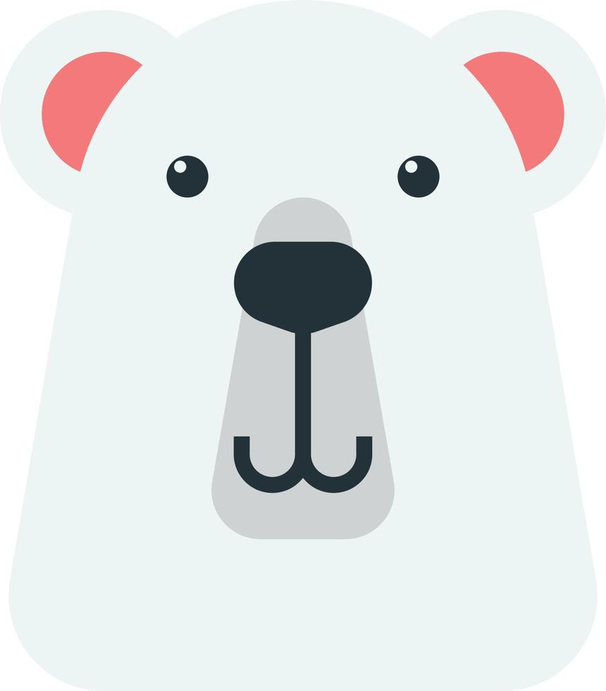 wit beer gezicht is gelukkig illustratie in minimaal stijl vector