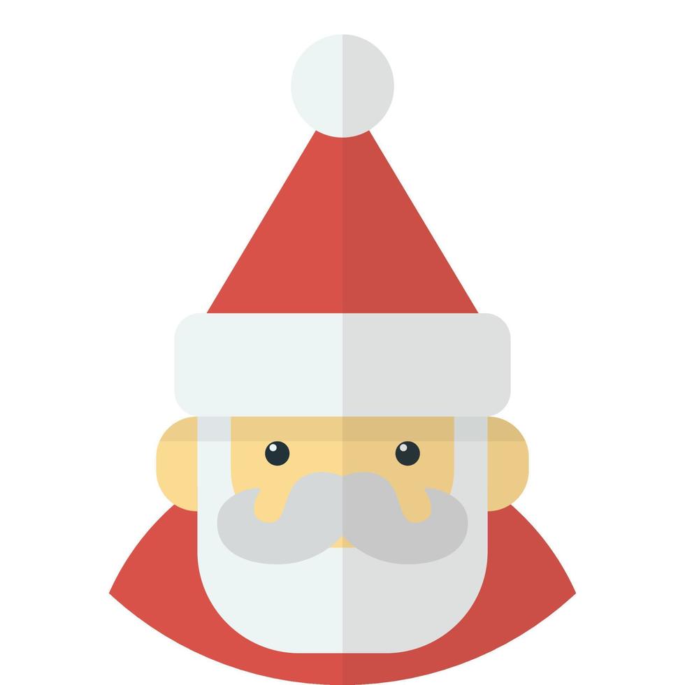 de kerstman claus gezicht illustratie in minimaal stijl vector