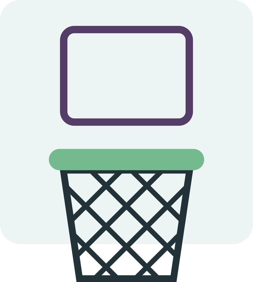 basketbal bord illustratie in minimaal stijl vector