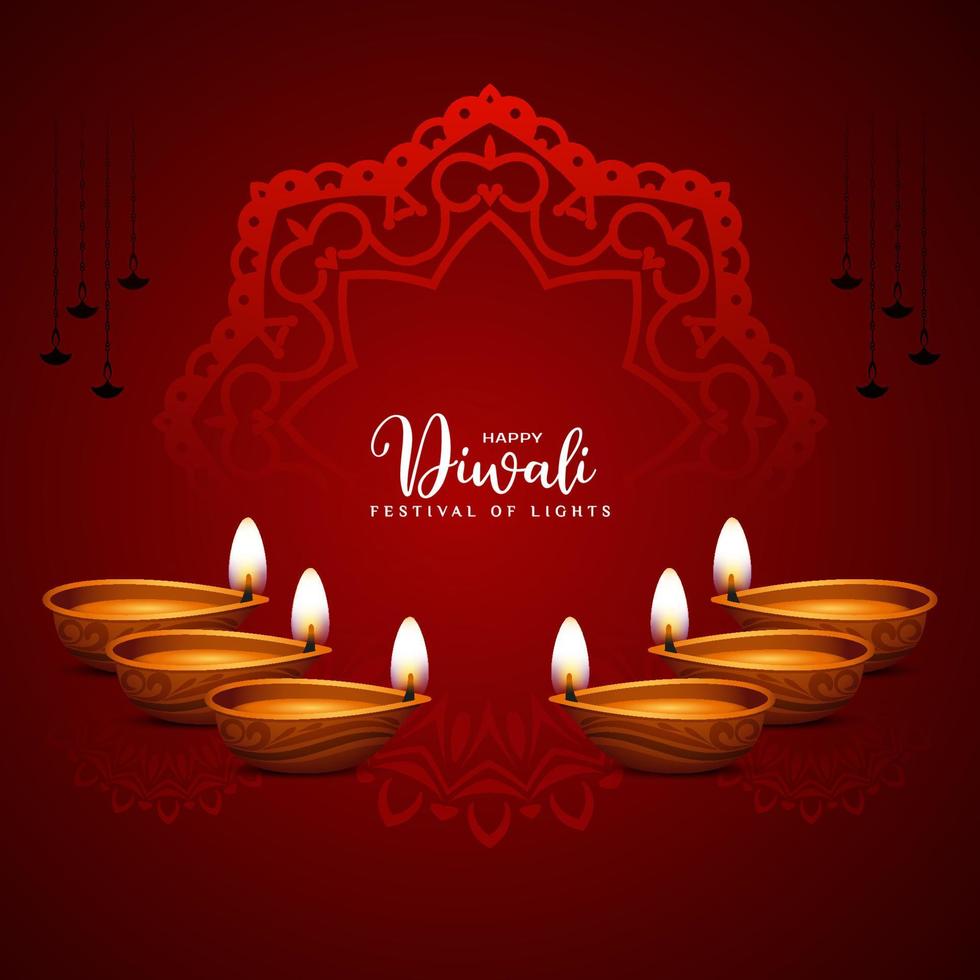 gelukkig diwali cultureel festival elegant groet achtergrond ontwerp vector