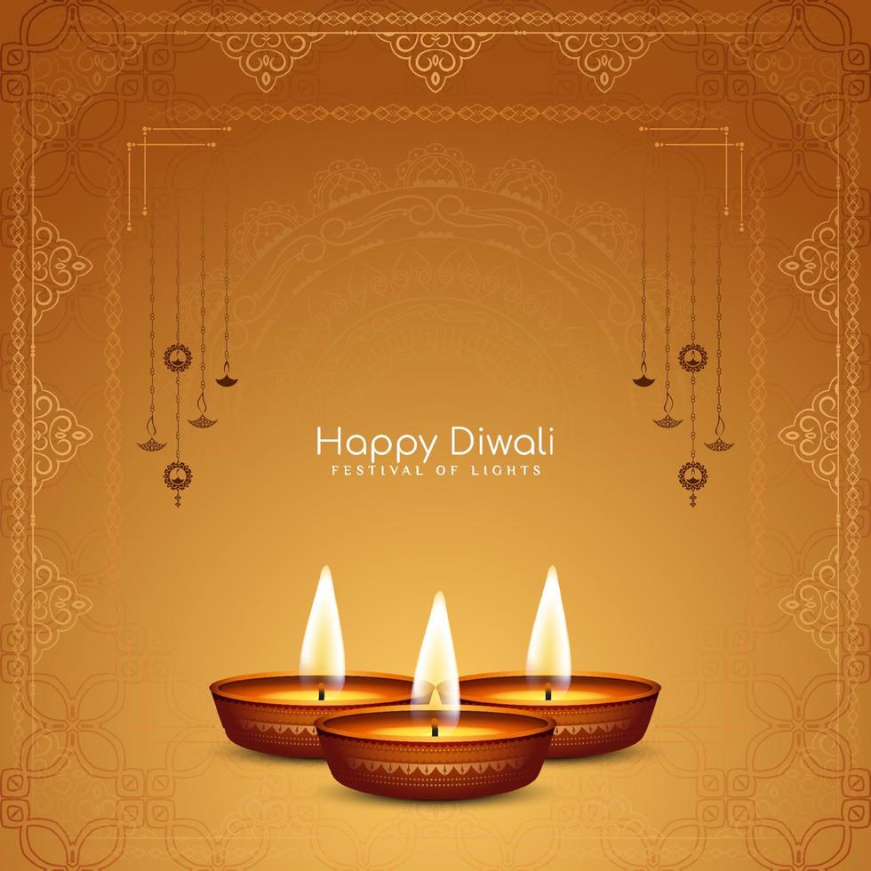 gelukkig diwali Hindoe traditioneel festival viering decoratief achtergrond ontwerp vector