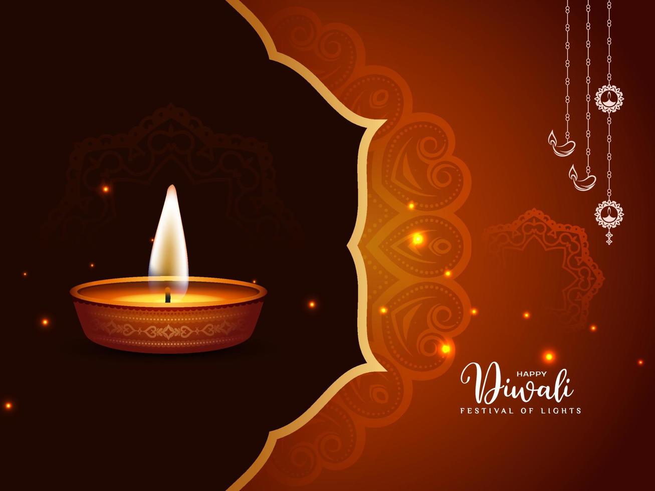 gelukkig diwali Indisch festival viering klassiek elegant achtergrond vector