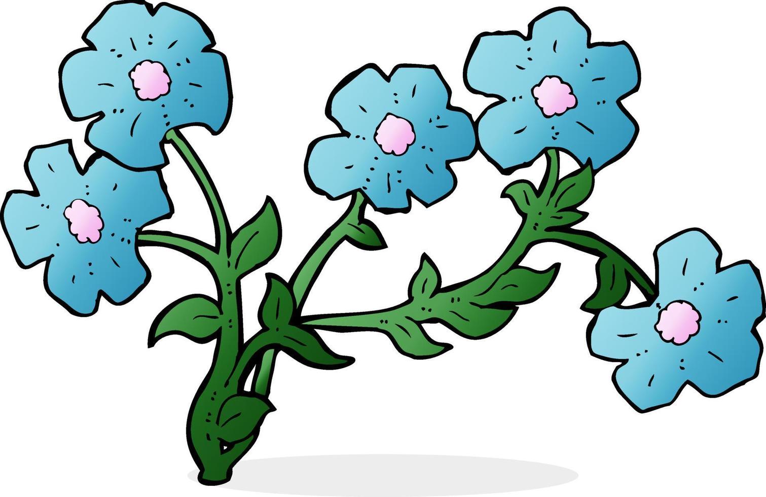 tekening tekenfilm bloemen vector