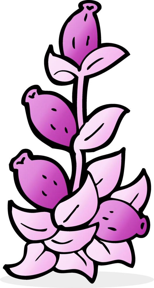 tekening tekenfilm bloemen vector