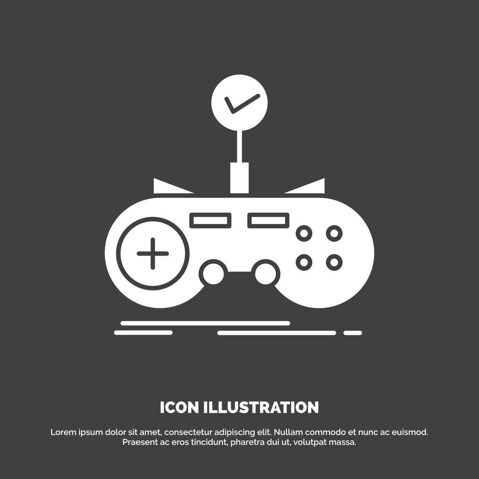 controleren. controleur. spel. gamepad. gaming icoon. glyph vector symbool voor ui en ux. website of mobiel toepassing