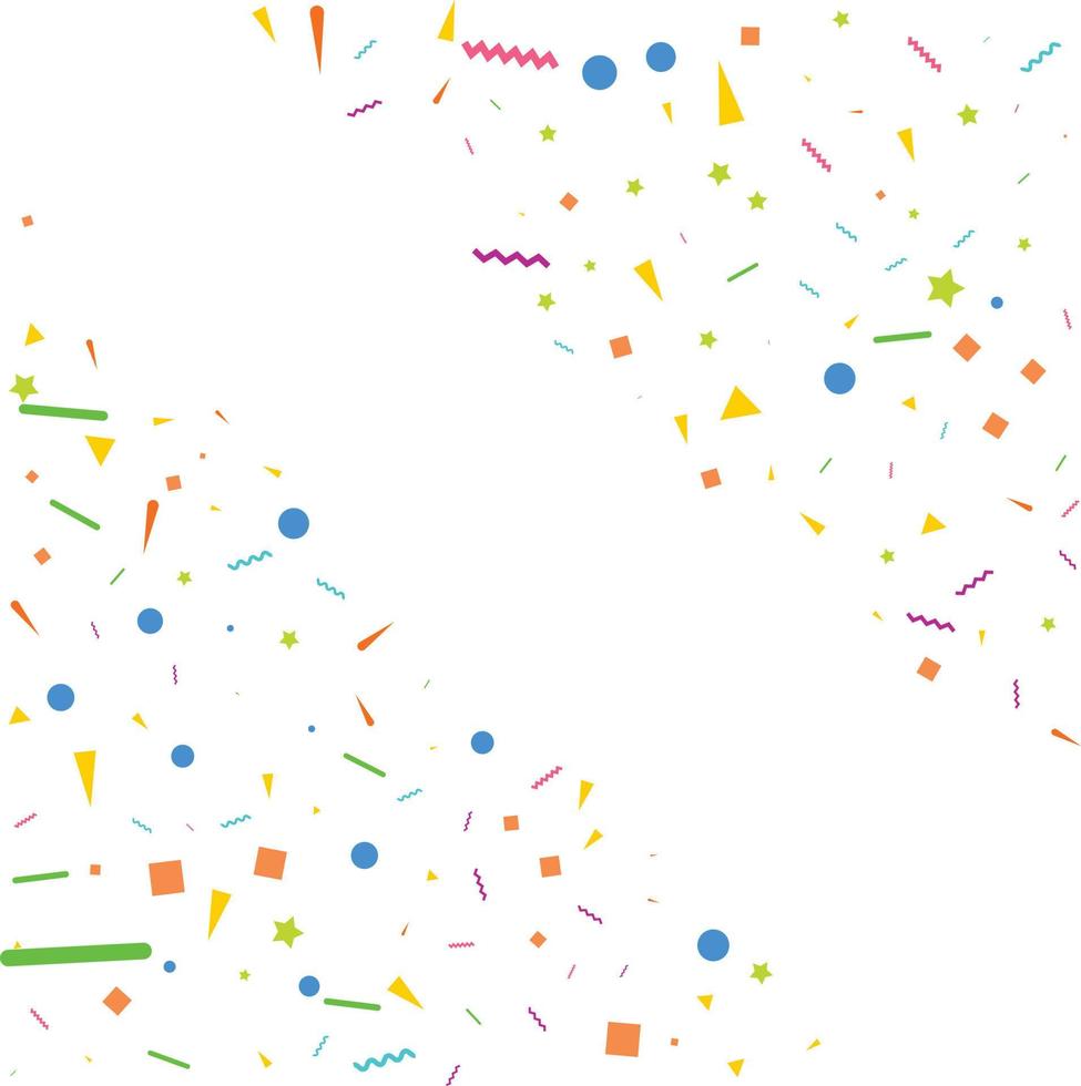 kleurrijk confetti. vector feestelijk illustratie van vallend glimmend confetti geïsoleerd Aan transparant wit achtergrond. vakantie decoratief klatergoud element voor ontwerp