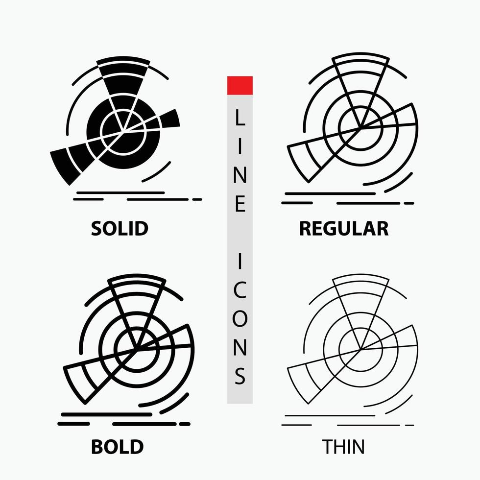 gegevens. diagram. prestatie. punt. referentie icoon in dun. normaal. stoutmoedig lijn en glyph stijl. vector illustratie