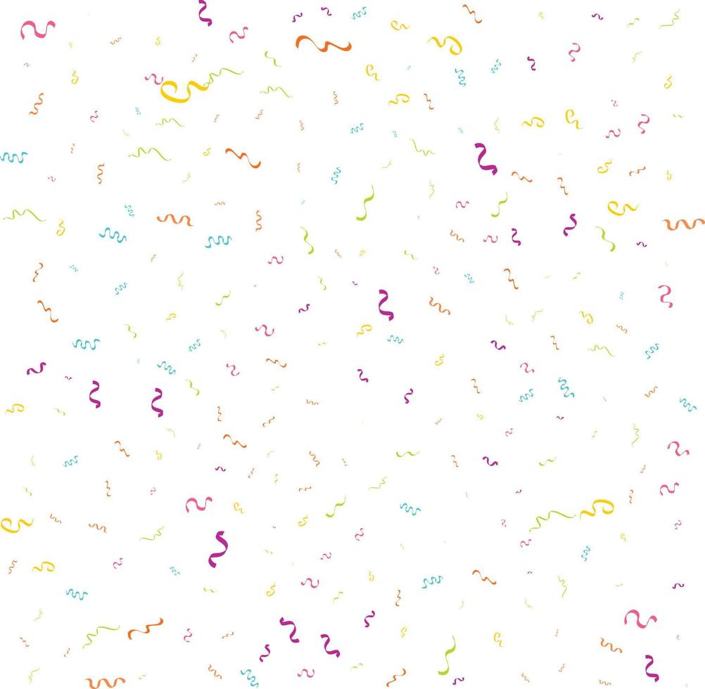 vector abstract wit achtergrond met veel vallend klein kleurrijk confetti stukken en lintje. carnaval. Kerstmis of nieuw jaar decoratie kleurrijk partij wimpels voor verjaardag. festival