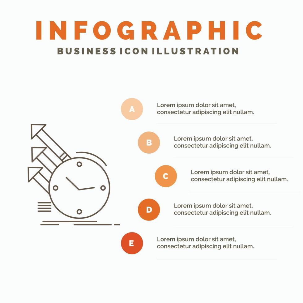 detectie. inspectie. van. regelmatigheden. Onderzoek infographics sjabloon voor website en presentatie. lijn grijs icoon met oranje infographic stijl vector illustratie