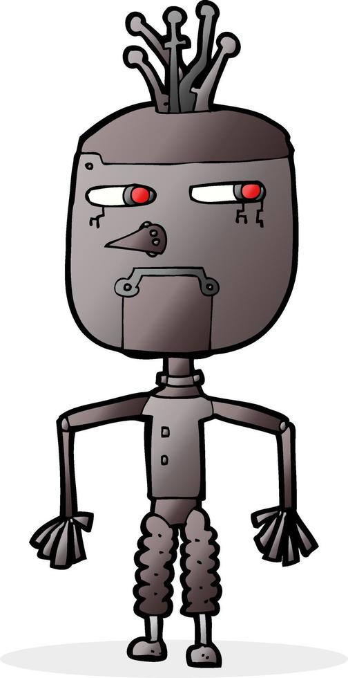 tekening karakter tekenfilm robot vector