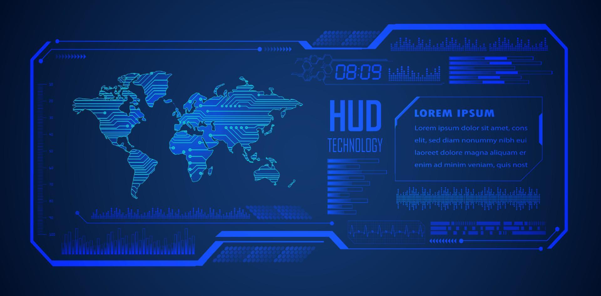 modern hud technologie achtergrond vector