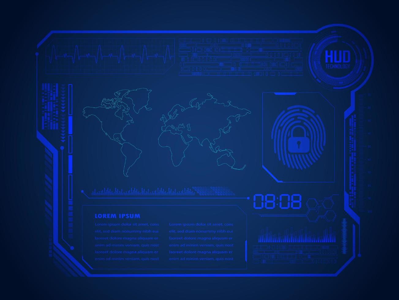 modern hud technologie achtergrond vector