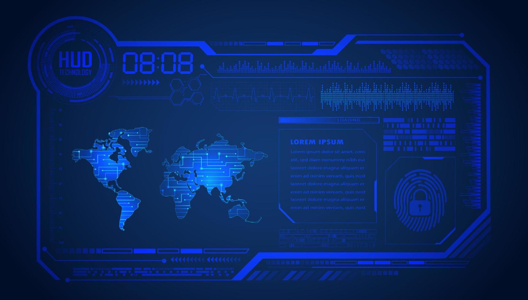 modern hud technologie achtergrond vector