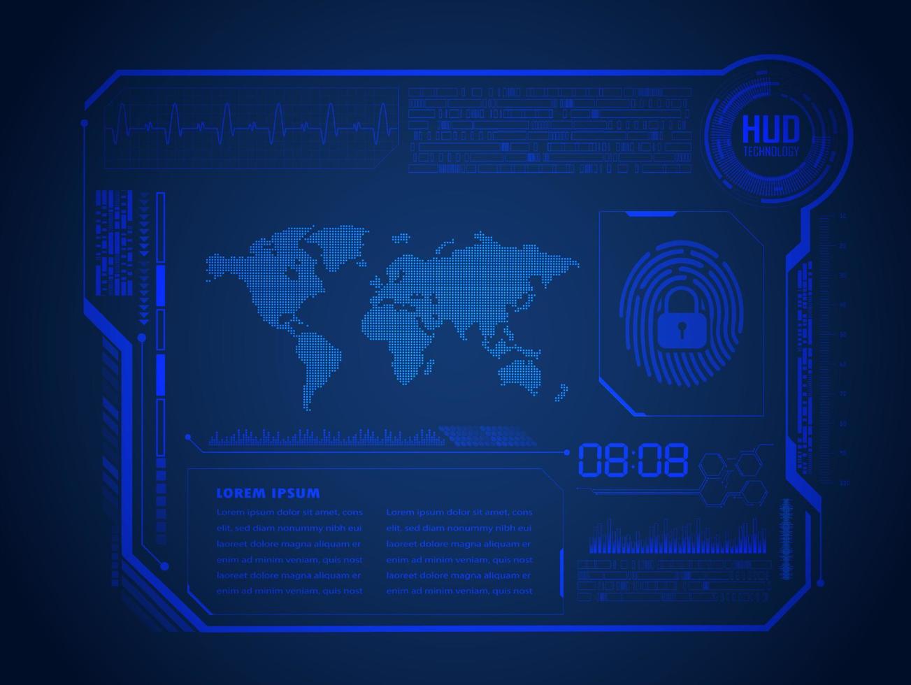 modern hud technologie achtergrond vector