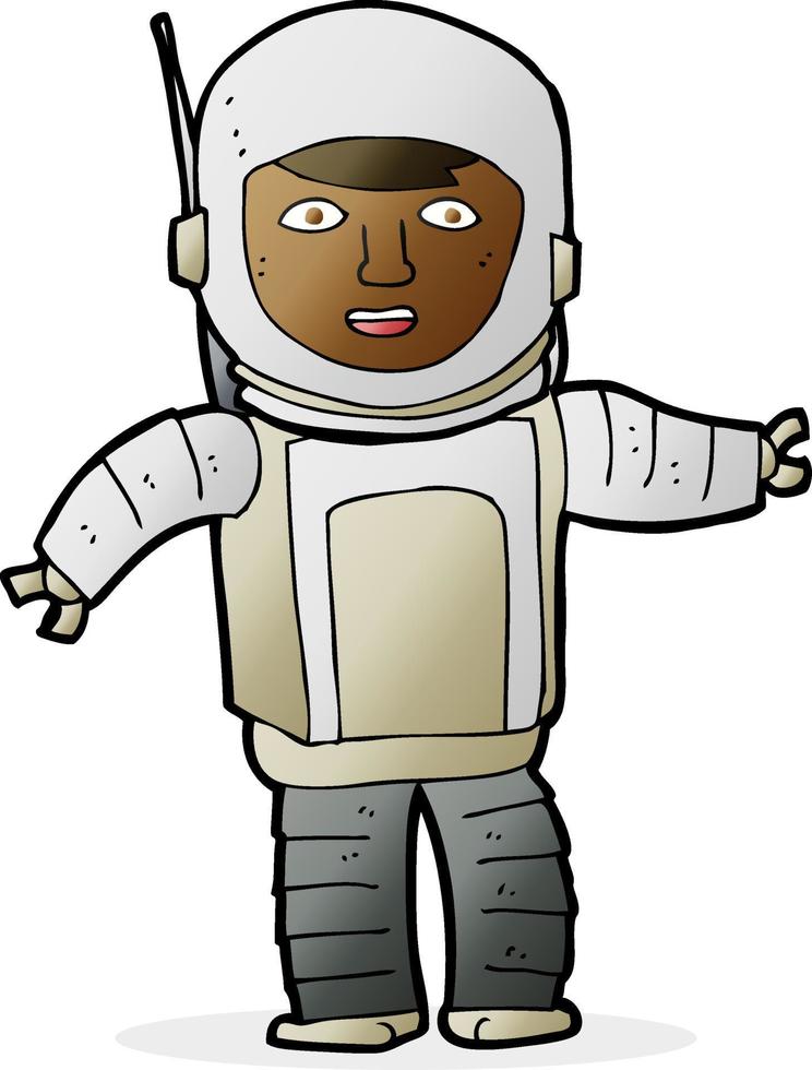 tekening karakter tekenfilm astronaut vector