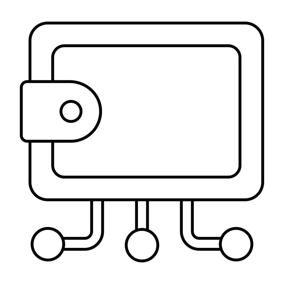 perfect ontwerp icoon van digitaal portemonnee vector