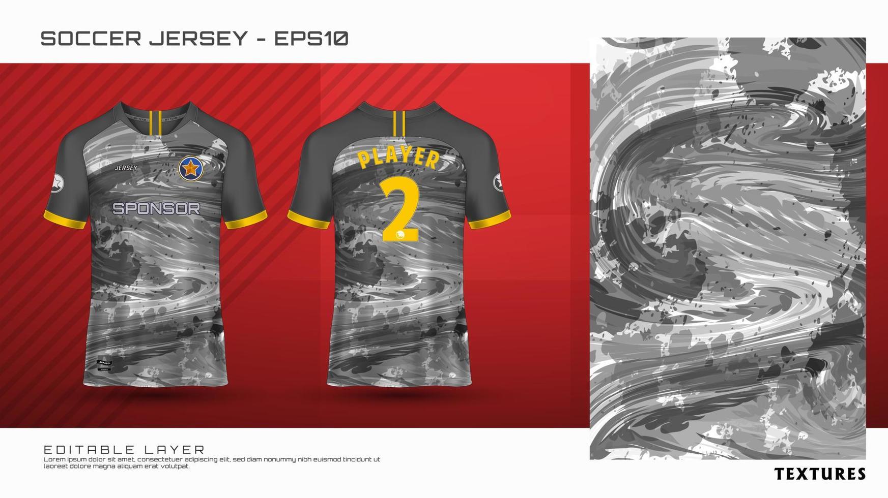 voetbal trui sjabloon. jersey printen en sublimatie ontwerpen voor voetbalteams vector