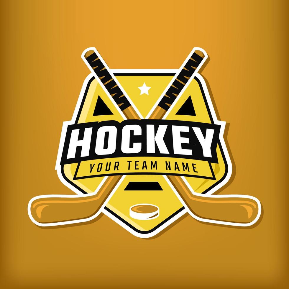 minimalistische stijl hockey club logo vector