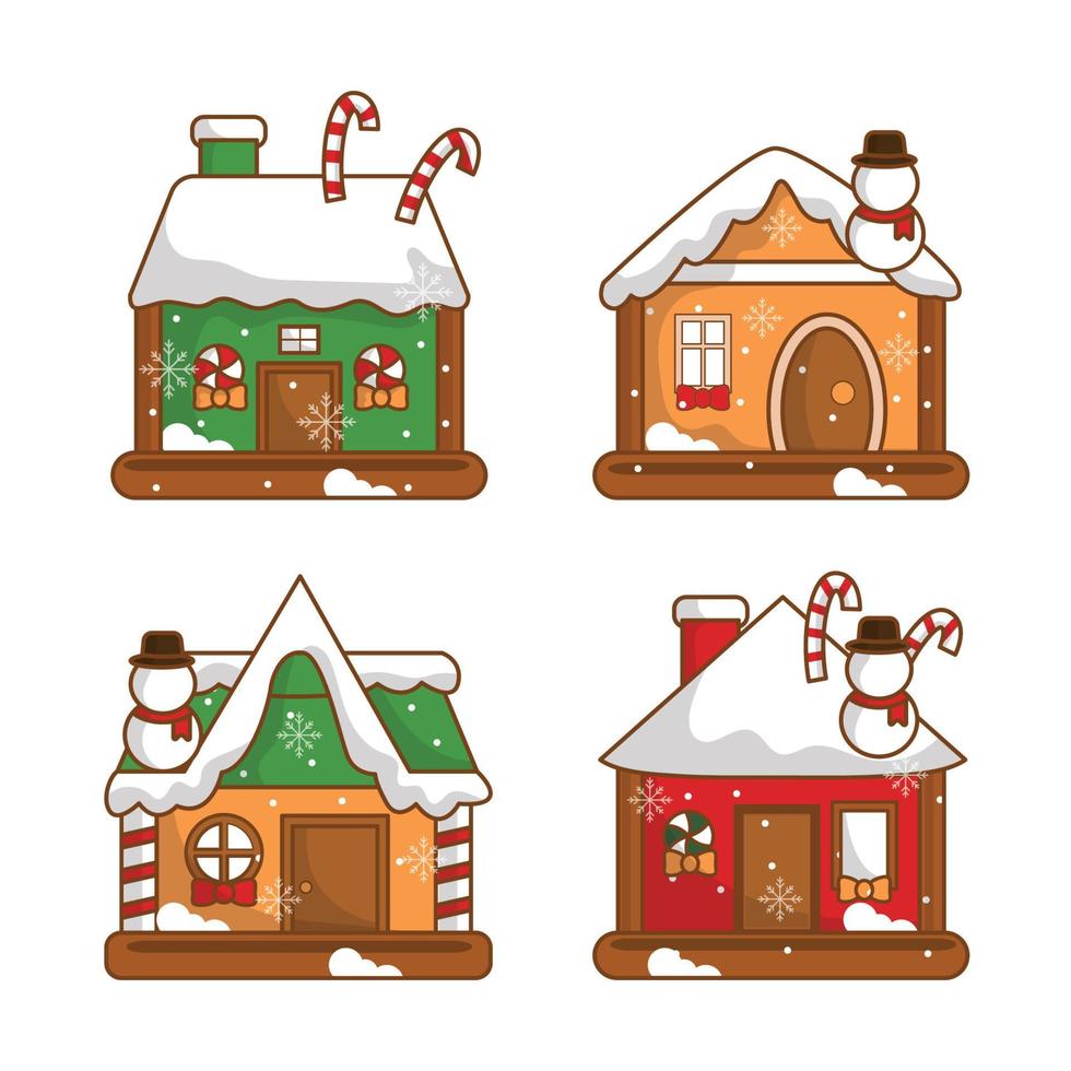 zoet Kerstmis peperkoek huis traditioneel koekje. nieuw jaar snoepgoed. vector