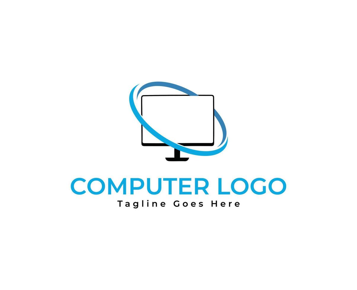 computer logo vrij vector