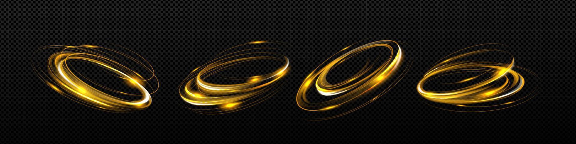 abstract goud licht wervelingen effect vector