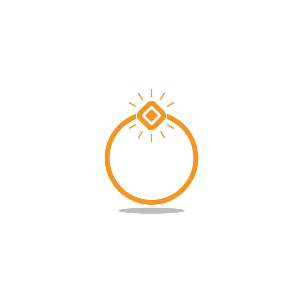 vector van schijnen goud ring gemakkelijk abstract vlak logo