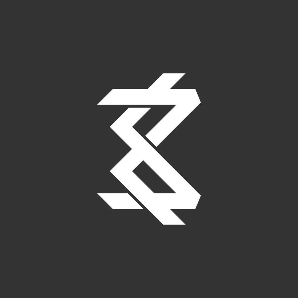 abstract aantal 3 symbool lijn logo vector