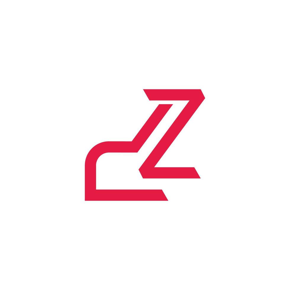 brieven dz gemakkelijk meetkundig beweging beweging logo vector