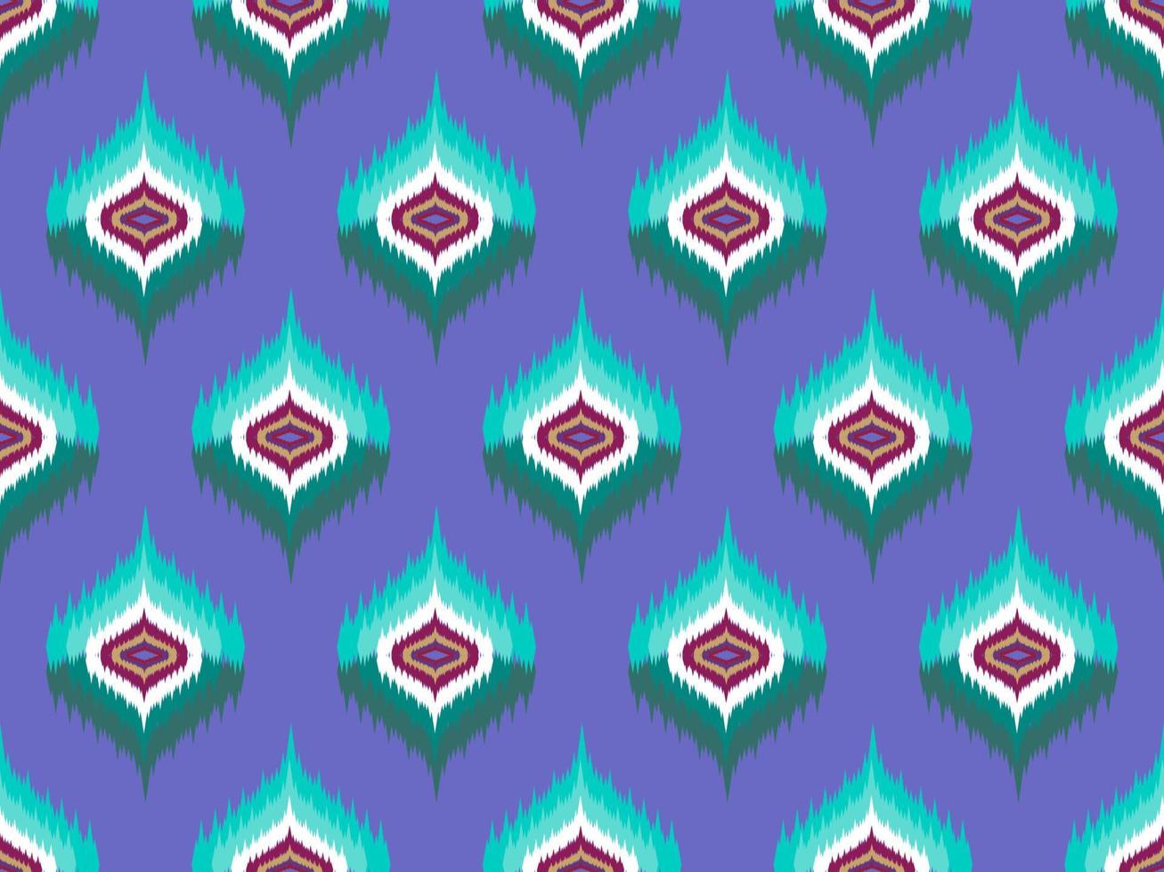 ikat patroon borduren stijl vector