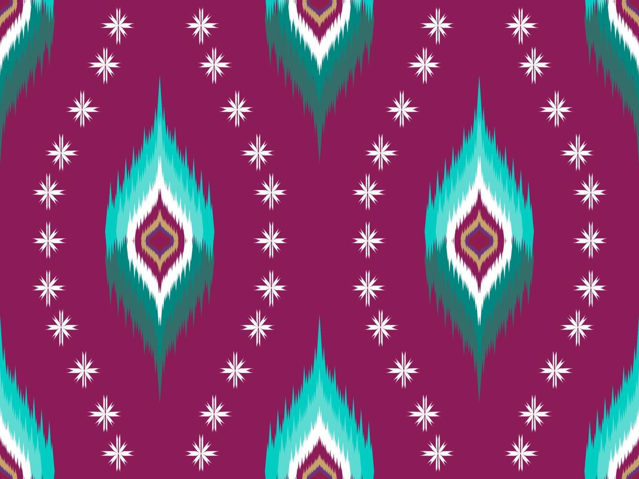 ikat patroon borduren stijl vector