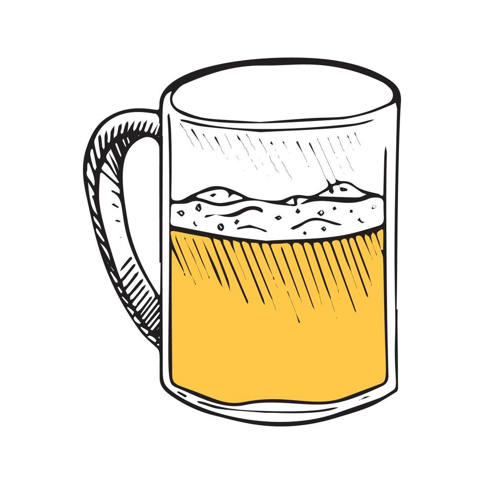 vector illustrator van bier mok