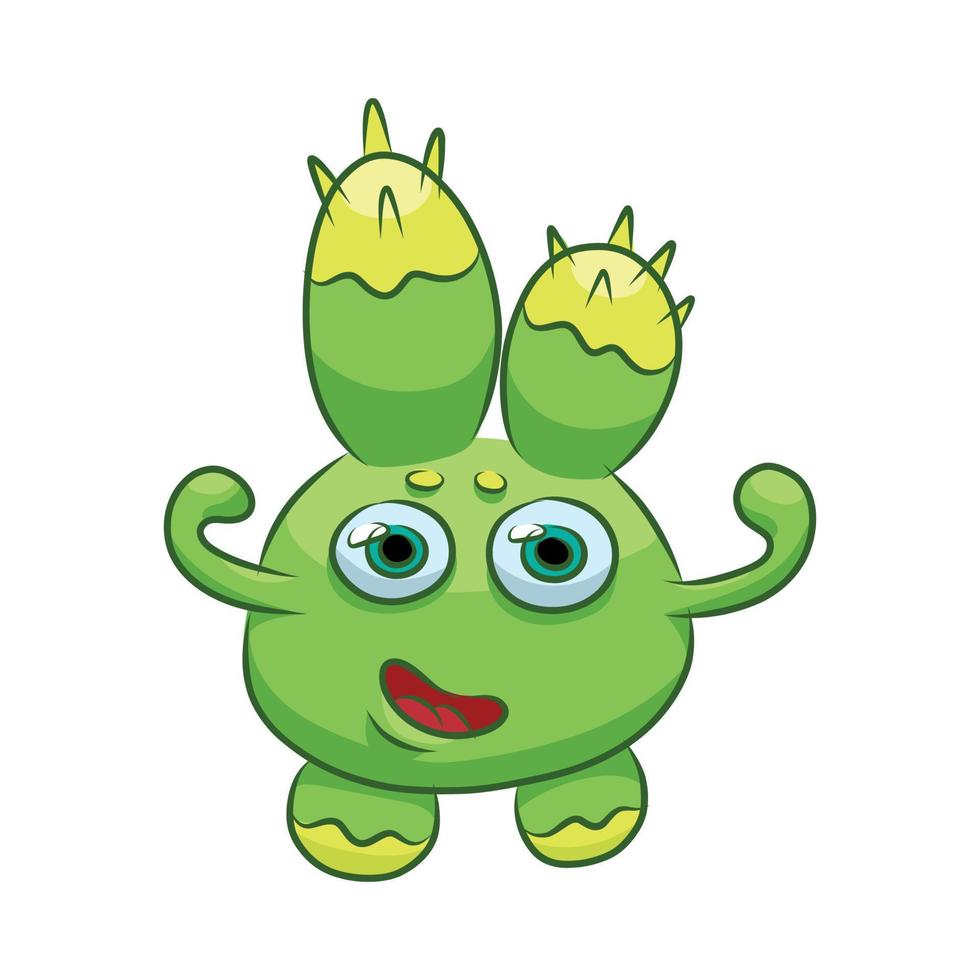 tekenfilm schattig monster vector