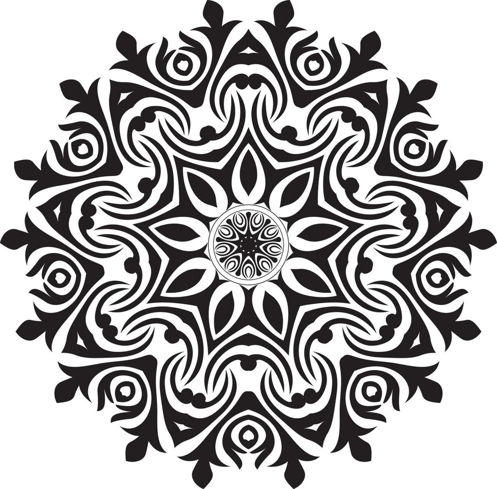 circulaire patroon in het formulier van mandala voor henna, mehndi, tatoeëren, decoratie. decoratief ornament in etnisch oosters stijl. kleur boek bladzijde vector