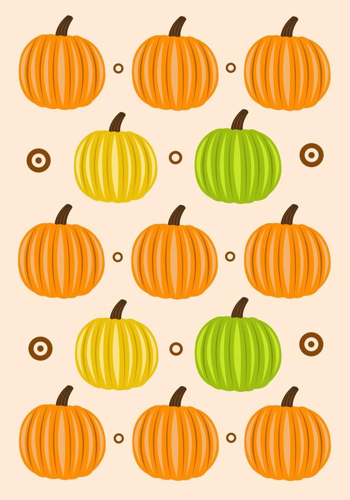 herfst pompoen vector behang voor grafisch ontwerp en decoratief element